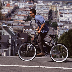 Biking in San Francisco. 